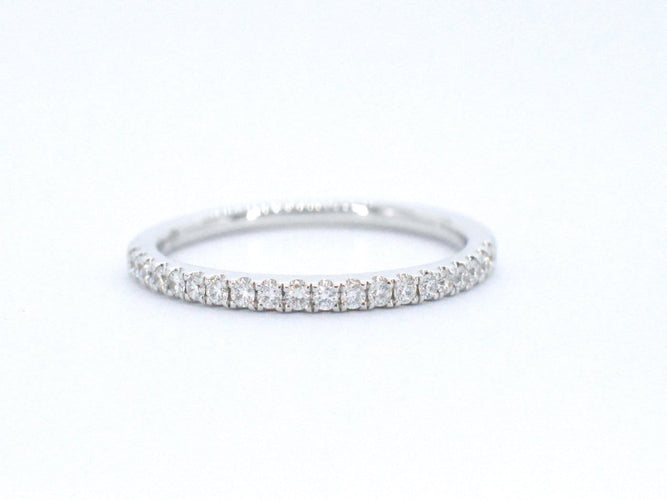 Bague 53 Bague rivière en or blanc 18k et diamants 58 Facettes 1018