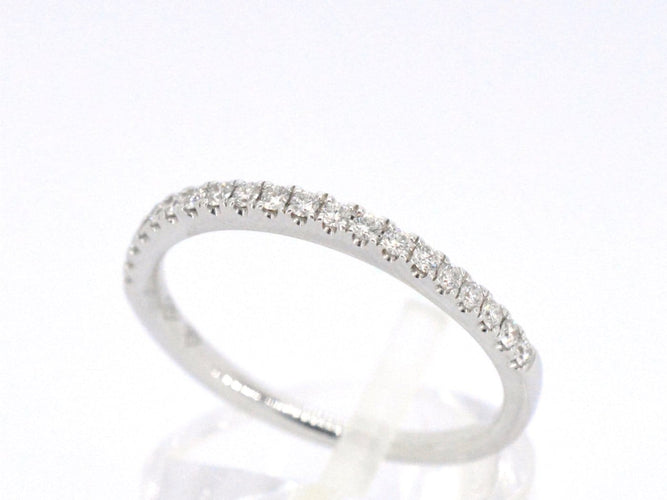 Bague 53 Bague rivière en or blanc 18k et diamants 58 Facettes 1018