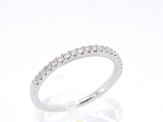 Bague 53 Bague rivière en or blanc 18k et diamants 58 Facettes 1018