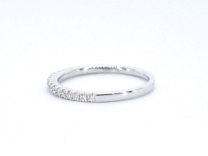 Bague 53 Bague rivière en or blanc 18k et diamants 58 Facettes 1018