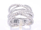 Bague 53 Bague de créateur - Bague en or blanc et diamants 58 Facettes 1021
