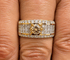 Bague 65 Bague en or jaune 18 carats et diamants naturels, taille 65 58 Facettes 91044