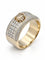 Bague 65 Bague en or jaune 18 carats et diamants naturels, taille 65 58 Facettes 91044