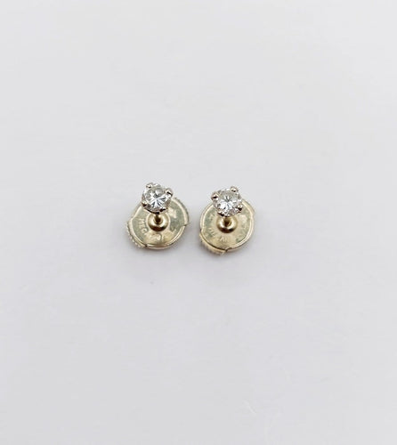 Boucles d'oreilles Puces d'oreilles vintage en or blanc 18k et diamants 58 Facettes A07835