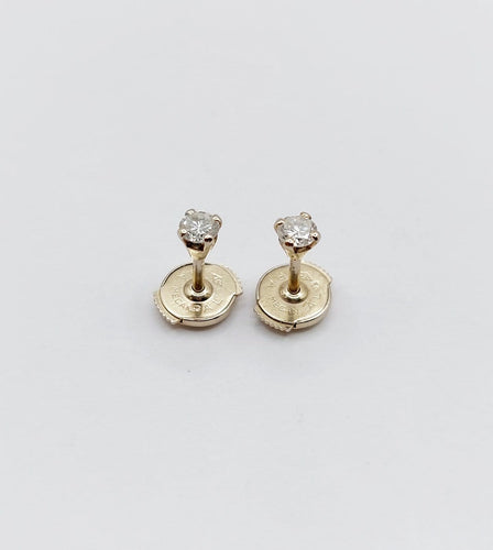 Boucles d'oreilles Puces d'oreilles vintage en or blanc 18k et diamants 58 Facettes A07835