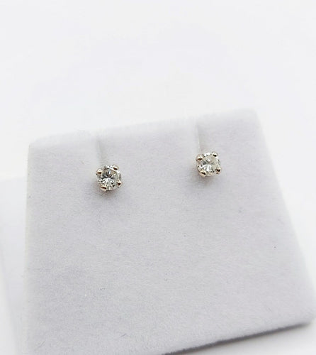 Boucles d'oreilles Puces d'oreilles vintage en or blanc 18k et diamants 58 Facettes A07835