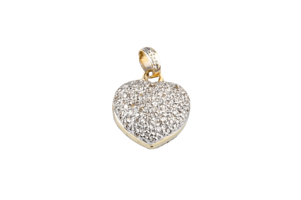 Pendentif Pendentif cœur en or jaune 18K et diamants 1,60 ct 58 Facettes PDCOEDOC781-107