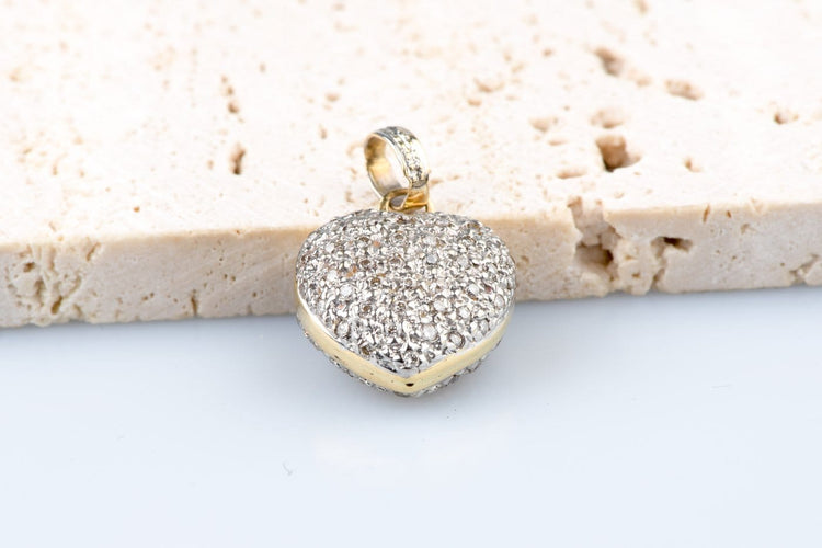 Pendentif Pendentif cœur en or jaune 18K et diamants 1,60 ct 58 Facettes PDCOEDOC781-107