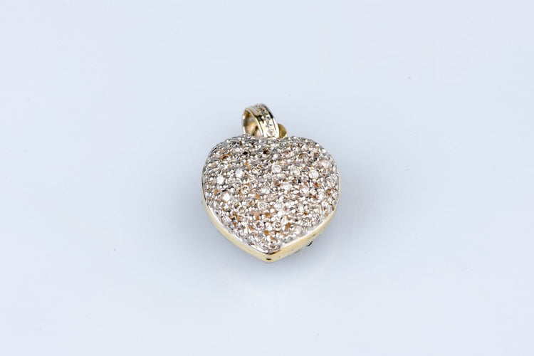Pendentif Pendentif cœur en or jaune 18K et diamants 1,60 ct 58 Facettes PDCOEDOC781-107