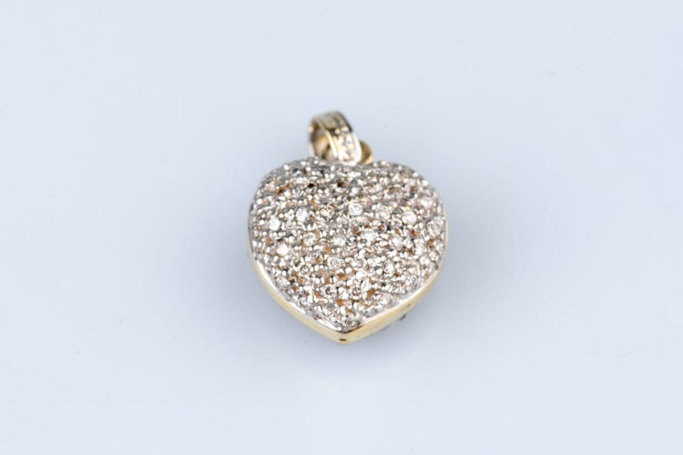 Pendentif Pendentif cœur en or jaune 18K et diamants 1,60 ct 58 Facettes PDCOEDOC781-107