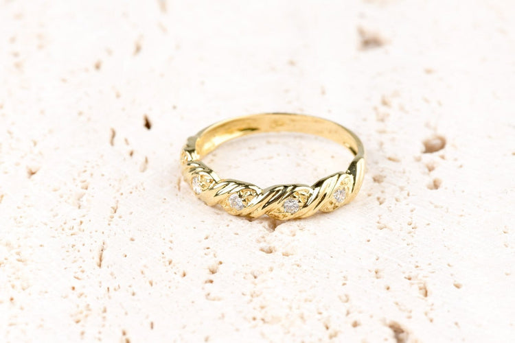 Bague 54 Bague en or jaune 18K et diamants 58 Facettes BGDCC1541-107