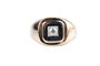 Bague 65 Chevalière en or blanc 18k et diamant 0,35 ct 58 Facettes CHVDBICC1545-107