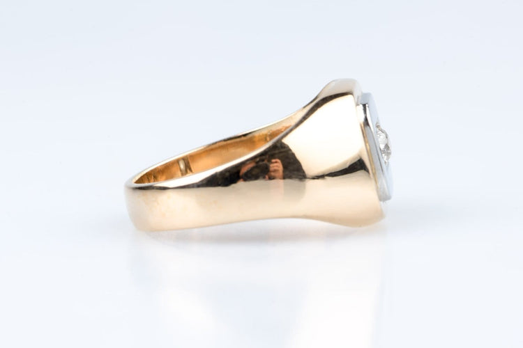 Bague 65 Chevalière en or blanc 18k et diamant 0,35 ct 58 Facettes CHVDBICC1545-107