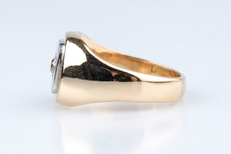 Bague 65 Chevalière en or blanc 18k et diamant 0,35 ct 58 Facettes CHVDBICC1545-107