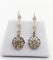 Boucles d'oreilles Dormeuses marguerite anciennes en or 18k, platine et diamants taille rose 58 Facettes A07848