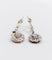 Boucles d'oreilles Dormeuses marguerite anciennes en or 18k, platine et diamants taille rose 58 Facettes A07848