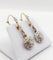 Boucles d'oreilles Dormeuses marguerite anciennes en or 18k, platine et diamants taille rose 58 Facettes A07848