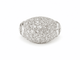 Bague 55 Bague vintage pavée de diamants 2,50 ct en or blanc 18 carats 58 Facettes 33841