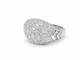 Bague 55 Bague vintage pavée de diamants 2,50 ct en or blanc 18 carats 58 Facettes 33841