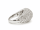 Bague 55 Bague vintage pavée de diamants 2,50 ct en or blanc 18 carats 58 Facettes 33841