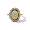 Bague 60 Bague halo victorienne en or 18k, platine, opale et diamants 58 Facettes RI-1085