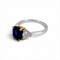 Bague 54 Bague trilogy en or 18k, saphir de Madagascar et diamants 58 Facettes RI-1072
