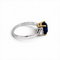 Bague 54 Bague trilogy en or 18k, saphir de Madagascar et diamants 58 Facettes RI-1072