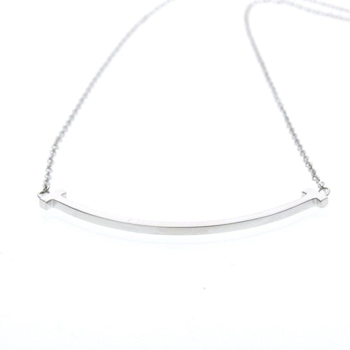 Pendentif Tiffany & Co. - Pendentif T Smile en or blanc 18k 58 Facettes kk4vvpmrpx