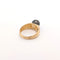 Bague 53.5 Bague en or jaune 18 carats et perle noire 58 Facettes 38019