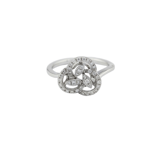 Bague 51 Bague en or blanc 18 carats et diamants 58 Facettes 33734