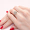Bague 51 Bague en or blanc 18 carats et diamants 58 Facettes 33734