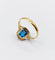 Bague 51.5 Bague Art déco en or 18k avec pierre bleue, vers 1920 58 Facettes A07157