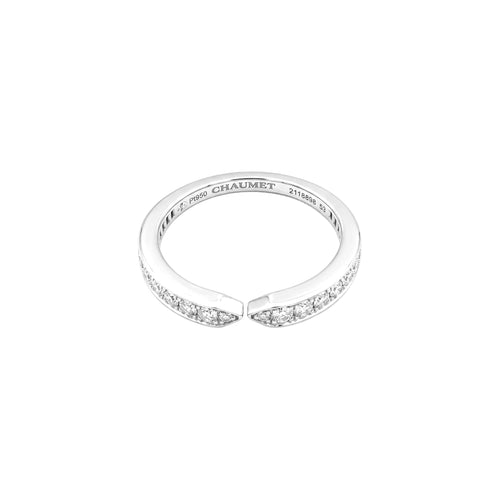 Bague 53 Chaumet Triomphe de Chaumet - Alliance en platine et diamants 58 Facettes 35953