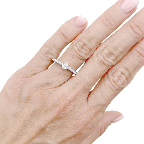 Bague 53 Chaumet Triomphe de Chaumet - Bague en platine et diamants 58 Facettes 35954