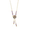 Collier Gabriella Rivalta - Collier fleur émaillée en or jaune 18 ct, diamants, améthystes et perles 58 Facettes 36330