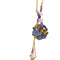 Collier Gabriella Rivalta - Collier fleur émaillée en or jaune 18 ct, diamants, améthystes et perles 58 Facettes 36330