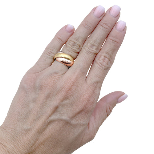 Bague 47 Cartier Trinity - Bague en or jaune, blanc et rose 58 Facettes 36021