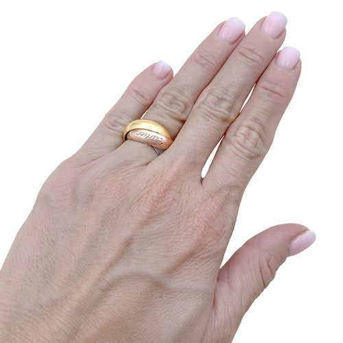 Bague 47 Cartier Trinity - Bague en or jaune, blanc et rose 58 Facettes 36021