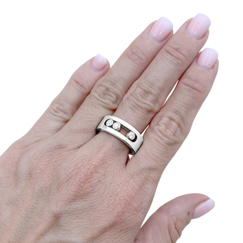 Bague 55 Messika Move Joaillerie - Bague en or blanc et diamants 58 Facettes 36013