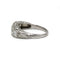 Bague 53 Bague jarretière Art déco en platine 950 et diamants 58 Facettes SA084
