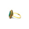 Bague 54 Bague cocktail en or jaune, émeraude colombienne et diamants 58 Facettes 50527