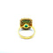 Bague 54 Bague cocktail en or jaune, émeraude colombienne et diamants 58 Facettes 50527