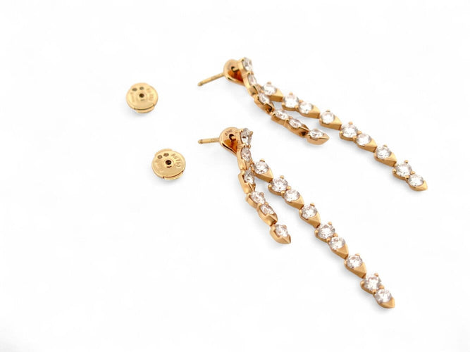 Boucles d'oreilles Piaget Sunlight - Boucles d'oreilles en or rose 18k et diamants 58 Facettes 276985
