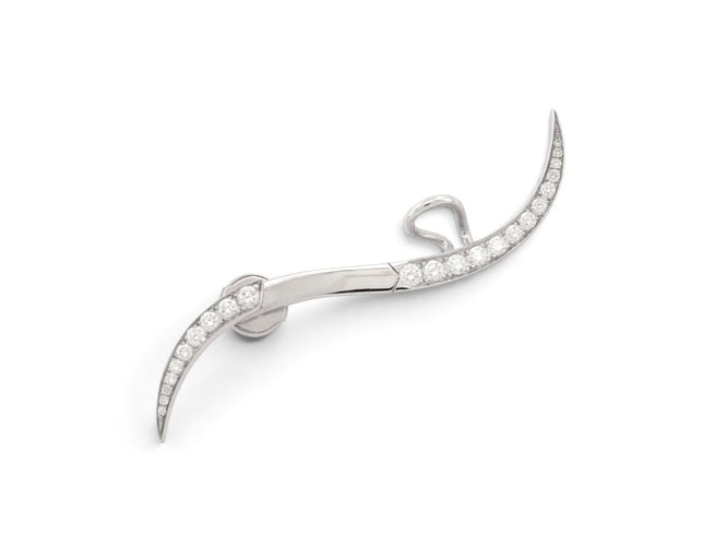 Boucles d'oreilles Messika Daisy Rock - Mono boucle d'oreille en or blanc 18k diamants 58 Facettes 276597