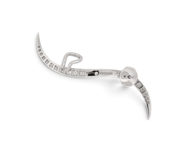 Boucles d'oreilles Messika Daisy Rock - Mono boucle d'oreille en or blanc 18k diamants 58 Facettes 276597