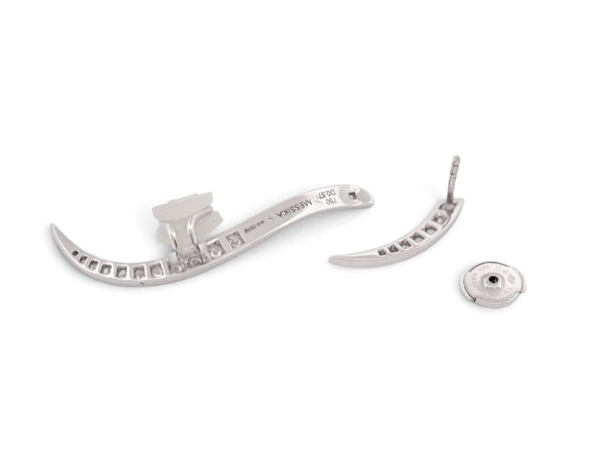 Boucles d'oreilles Messika Daisy Rock - Mono boucle d'oreille en or blanc 18k diamants 58 Facettes 276597