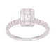 Bague 53 Bague cluster diamants taille baguette et brillant 58 Facettes 1022