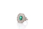 Bague 53 Bague en platine avec émeraude 1,70 ct et diamants 0,80 ct 58 Facettes 26871-26634