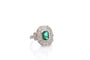Bague 53 Bague en platine avec émeraude 1,70 ct et diamants 0,80 ct 58 Facettes 26871-26634