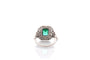 Bague 53 Bague en platine avec émeraude 1,70 ct et diamants 0,80 ct 58 Facettes 26871-26634